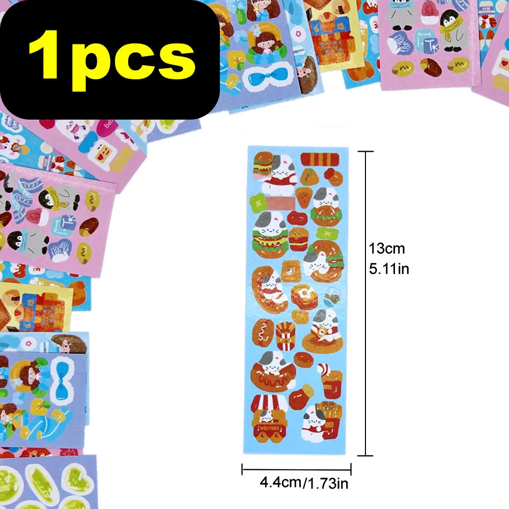 Kawaii Stickers for Kids Cute Stationary Aesthetic Diary Decoration Art Supplies Stickers for Scrapbooking Lot Korean Paper D