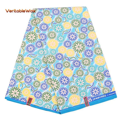 Africa Nigerian Prints Batik Fabric Real Wax Patchwork Sewing Dress Craft Cloth Polyester Ankara Tissu A-7