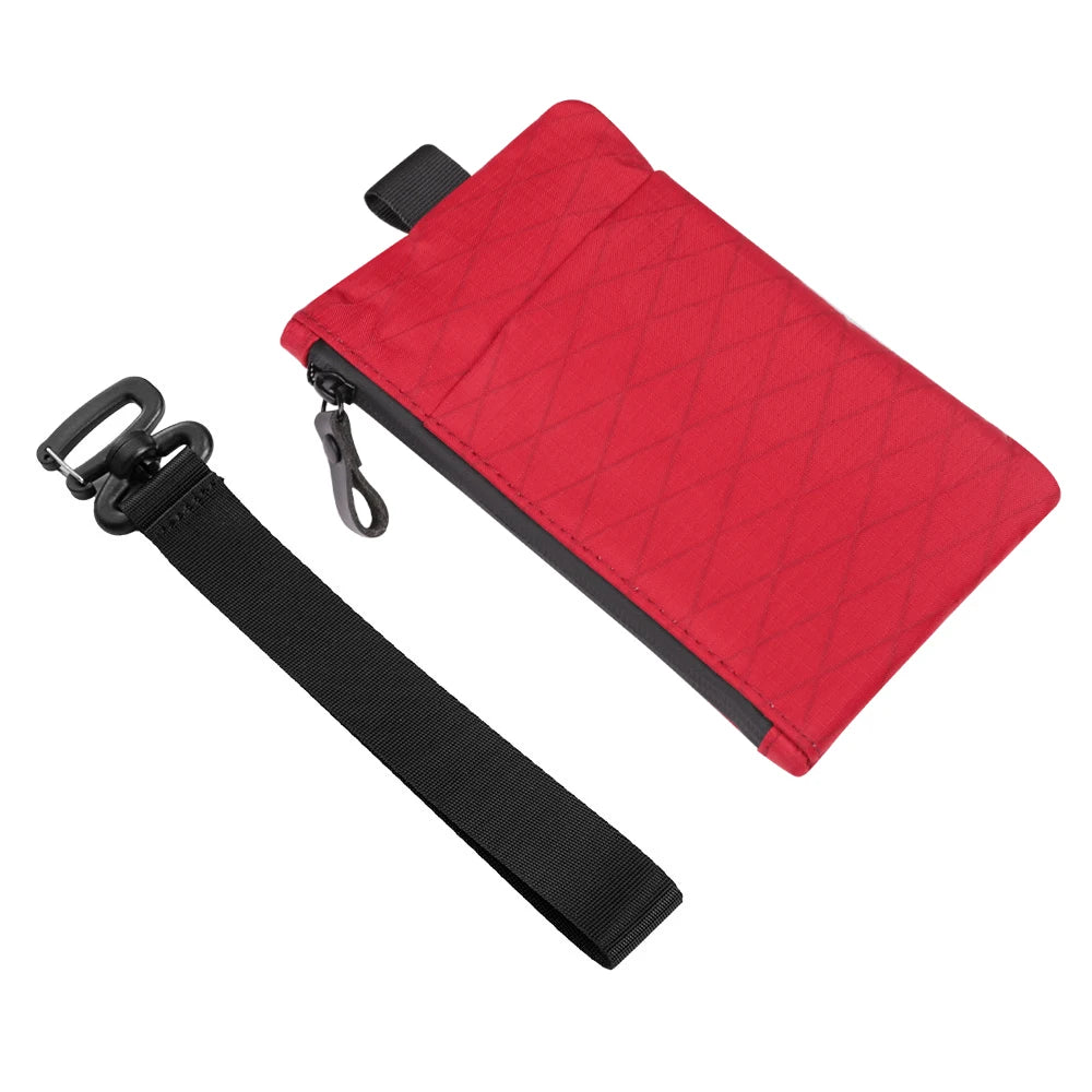 Zip Clutch with Wristband, Passport Holder Zipper Wallet and EDC Carrier - Weatherproof and RFID Blocking - 3 External Slots 