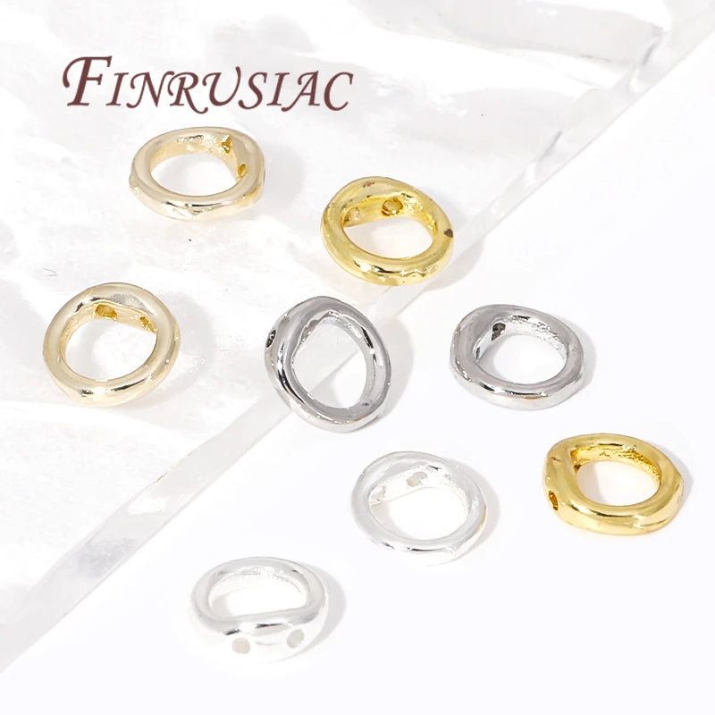 10/20Pcs 18k Real Gold Plated End Cap For Jewelry,Crimp Beads,Jewelry Making Materials,Clam Shell Bead Tip,DIY Accessories