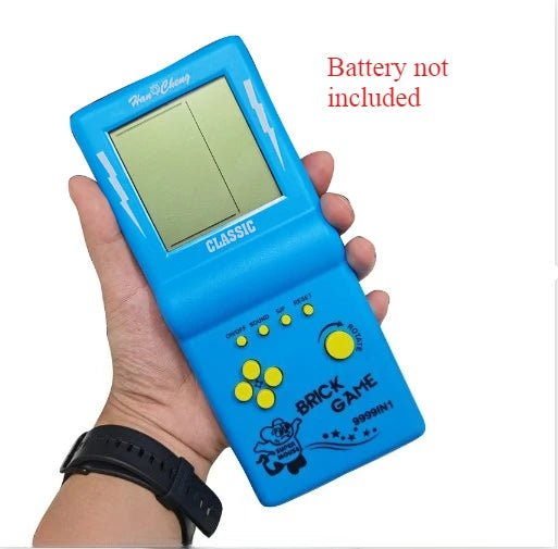 Big Screen Tetris Game Console Retro Nostalgic Classic 8090 Handheld Game Console Electronic Toys - Battery not included B