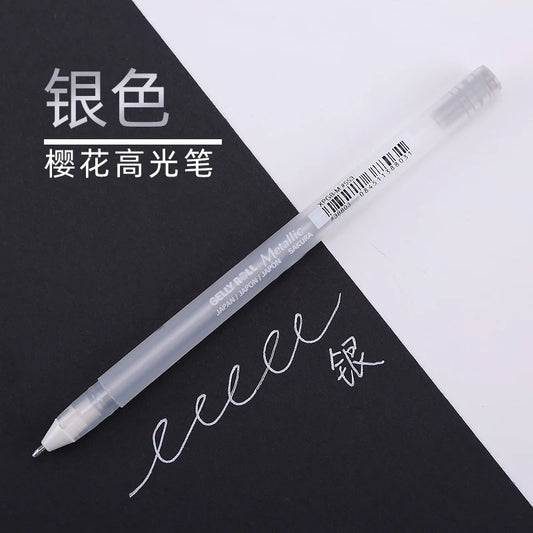1/3PCS SAKURA Gelly Roll Gel Pens Highlight Marker for Journaling Art Drawing Classic White Ink Assorted Point Fine Medium Bo