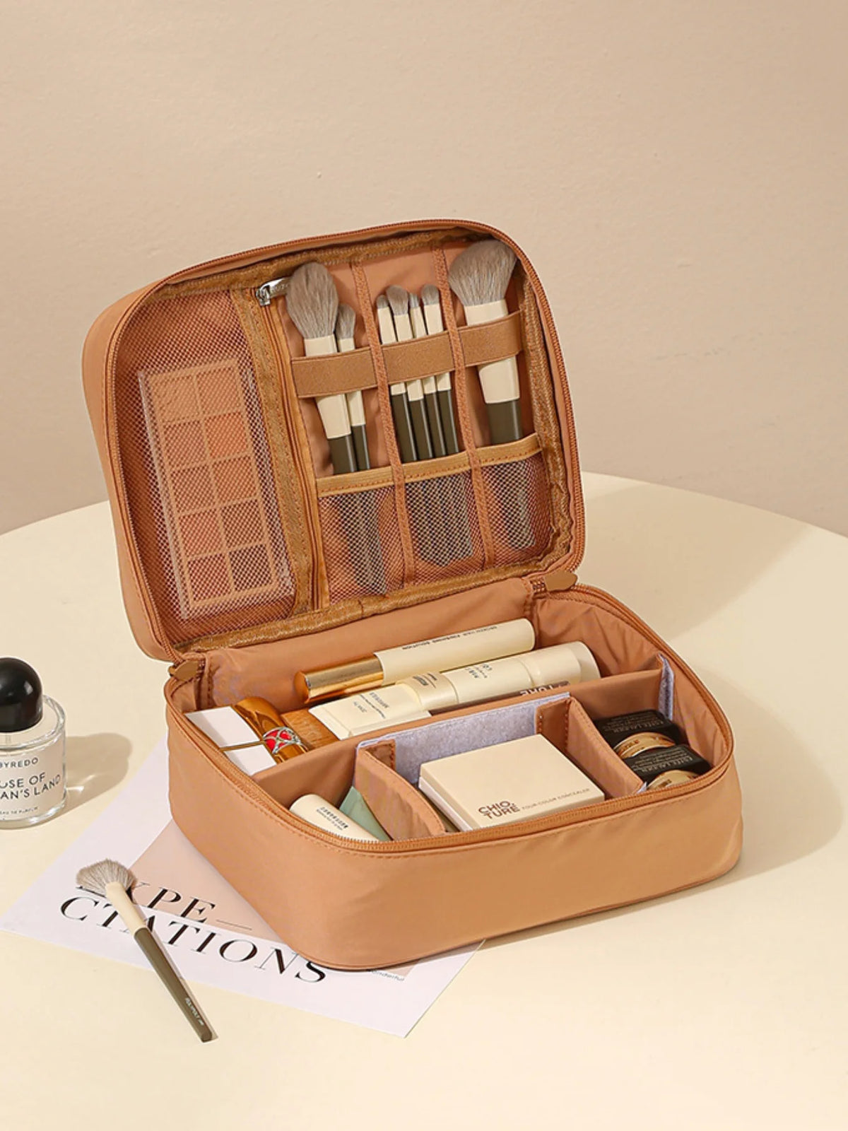 Thickened Oxford Cloth Material, Single or Double Layer, Unisex, Fashionable Toiletry and Makeup Bag, Suitable for Travel, Va
