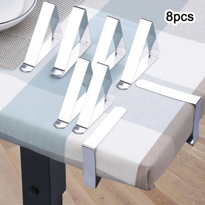 8 Pcs Stainless-Steel Table Cloth Clip Wedding Picnic Table Cover Clip Holder Round Tablecloth Stable Clips For Home Fixed Cl
