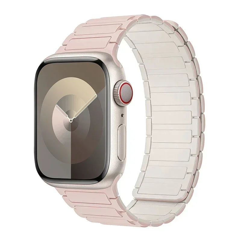 Magnetic Loop for Apple Watch Bands 44mm 40mm 49mm 45mm 41mm 38mm Silicone Bracelet iWatch Series 9 8 7 6 5 4 3 Se ultra 2 st