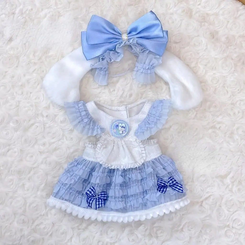 20cm Cute Mini Plush Doll'S Clothes Outfit Accessories Maid Skirt Cute Doll Dress Suit - 04