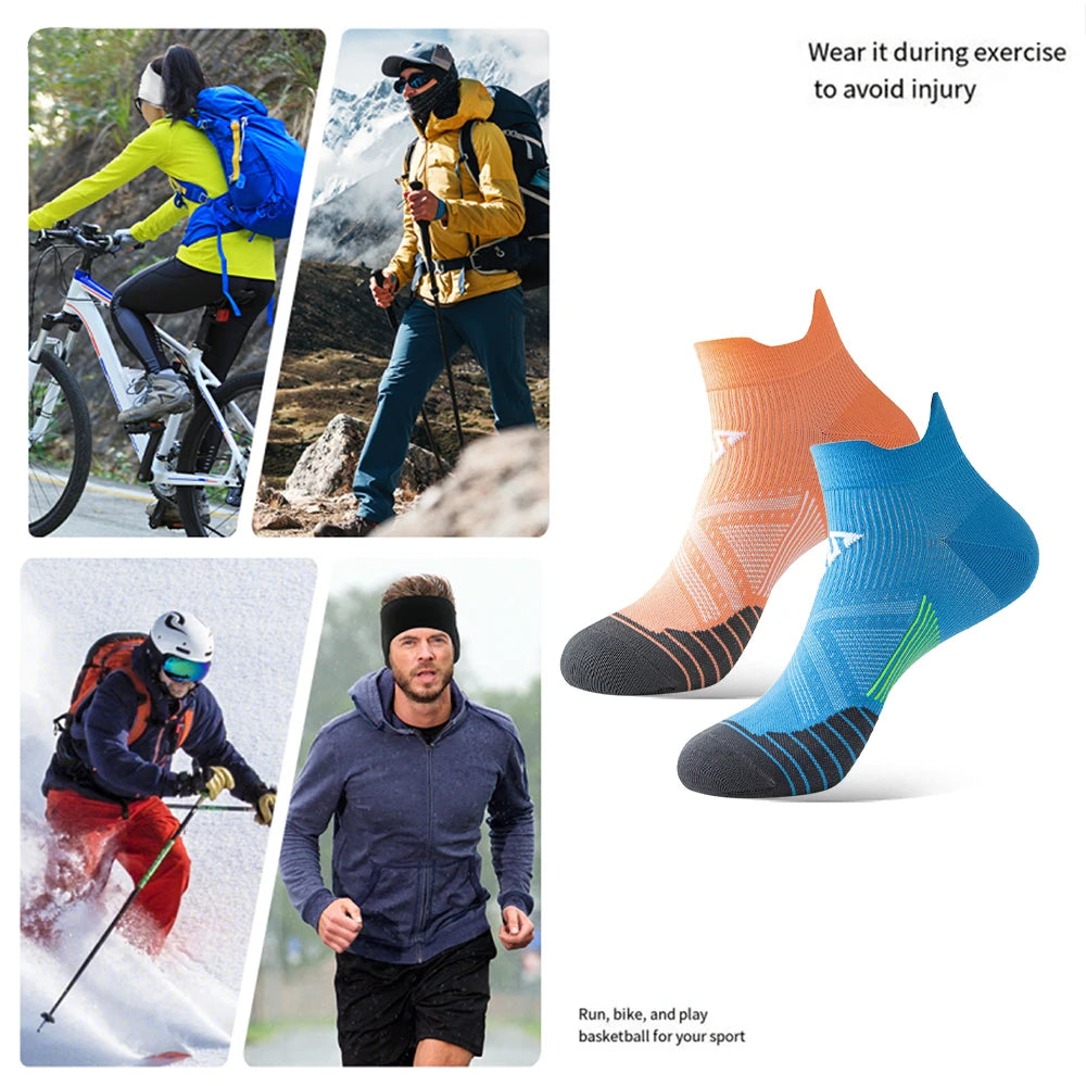 Unisex Running Socks Breathable Quick Dry Anti Blister Moisture Wicking Cushioned Arch Support Athletic Sport Socks