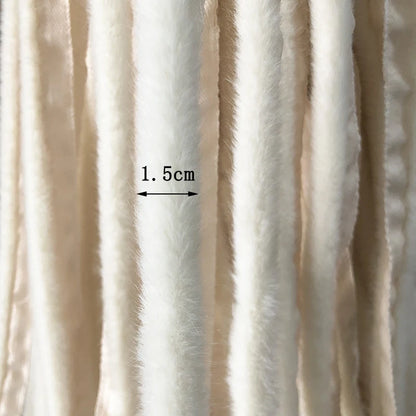 1m Faux Fur Ribbon Tapes DIY Apparel Sewing Fluffy Trim Fabric Sewing Stage Costume Plush Artificial Fur Stripe Decoration - 