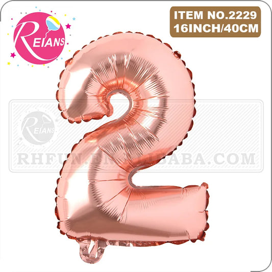 16 inch rose gold letter aluminum film balloon number digital balloon set wedding baby shower birthday party decoration ballo