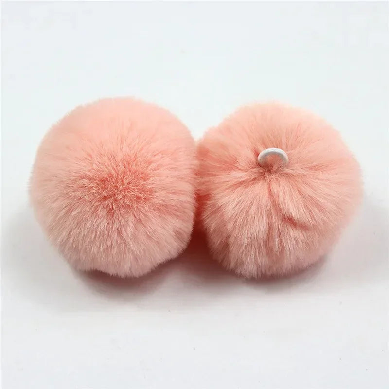 Pompom 5cm 6cm 8cm Fluffy Fur Ball Soft Pompon DIY Pompons For Keychain Sewing On Scarf Hats Shoes Apparel Craft Supplies