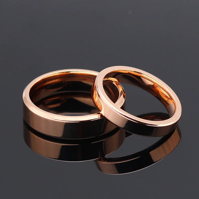 4mm 6mm 8mm Wide Stainless Steel Rings High Polished 2020 New Fashion Classic And Generous For Men's And Women's Ring Jewelry