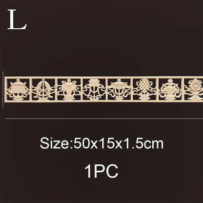 Decorative Wood Molding Wood Carved Corner Onlay Applique Frame Cabinet Home Decor Figurines Wall Art Furniture Accessories -