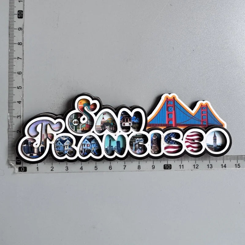Tourist Souvenirs Fridge Magnets USA,refrigerator Decorations for Miami New York Hawaii Collection of Fridge Ornaments Sticke