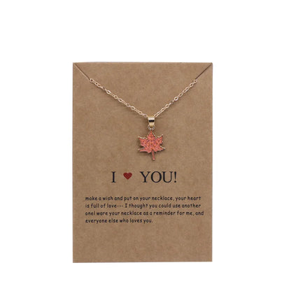 Trending Vintage Creative Maple Leaf Pendant Necklace For Women Choker Chunky Necklaces Couple Friendship Party Jewelry Gifts