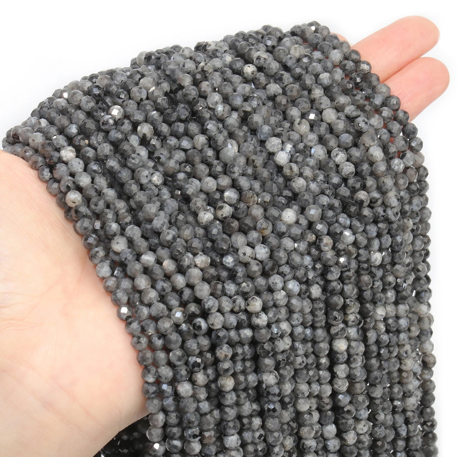 Faceted Natural Stone Beads Faceted Amazonite Aquamarine Opal Labradorite Loose Spacer Bead For Jewelry Making 2 3 4mm
