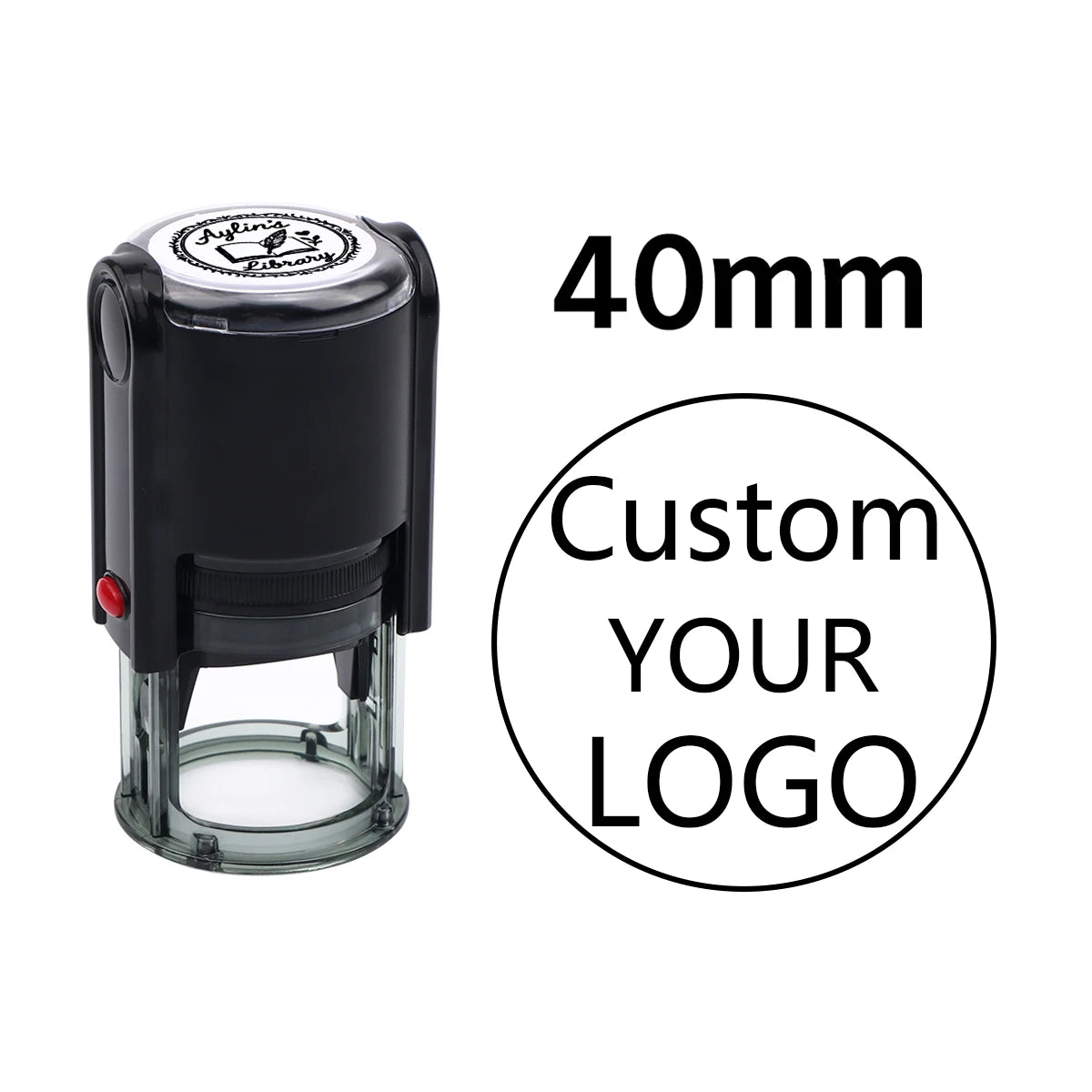 Custom Stamp Round Self Inking,Personalized Stamp 25/30/40/50mm Monogram LOGO Design Rubber Stampswith 4 Optional Ink Colors 