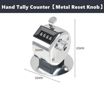 Handheld Tally Counter Tool 4 Digit Number Count Clicker Counter Hand Mechanical Pitch Counters for Coaching,Knitting,Fishing
