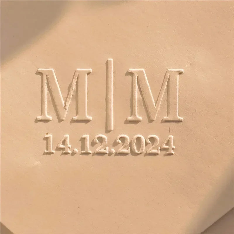 Customize Embossing Stamp Wedding Monogram Embosser Stamp,Personalized 2 initials Embosser Stamp,Wedding gift,hand held embos