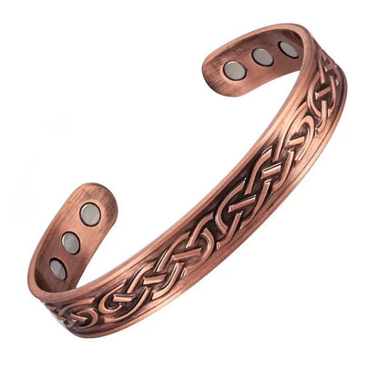 Vintage European and American style magnetic energy wristband bracelet, antique copper magnetic trendy accessory - Style 7