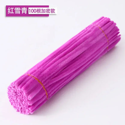100/50Pcs Chenille Stems Bulk 22 Colors Chenille Pipe Cleaner Stems Kids Art and Crafts Projects and Decorations(6 MM x 12 in