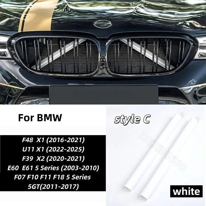 Car Front Grille Trim Strips For BMW E60 F07 F10 F20 F22 F25 F30 F32 F39 F44 F46 F48 G11 G12 G30 G32 G01 G02 G05 G20 1-7Serie