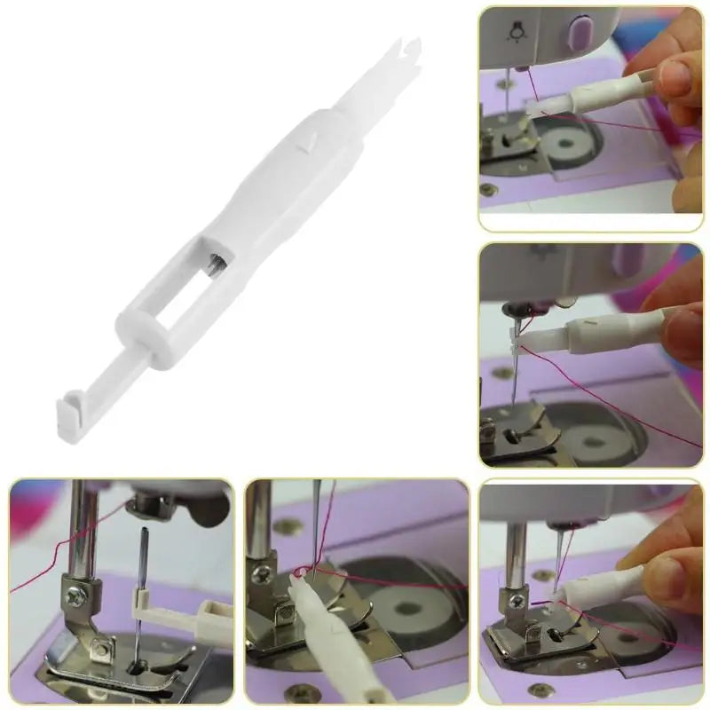 Sewing Needle Inserter Automatic Needle Threader Bodkin Threading Tool For Sewing Machine Holds Firmly Blue White