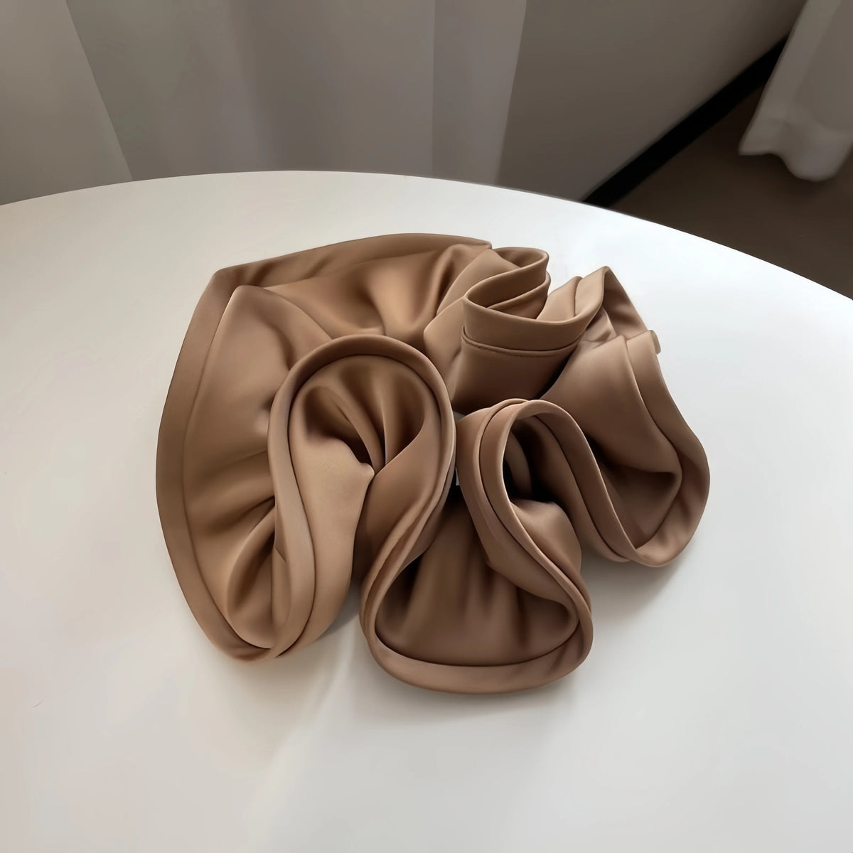 Korean Big Hair Tie Ribbon Scrunchies Satin Elastic Hair Band Bow Women Simple Temperament New Style Ponytail Hair Accessorie
