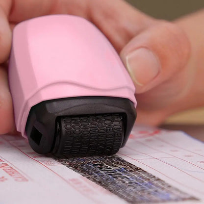 2Pcs Stamp Roller Anti-Theft Protection ID Seal Smear Privacy Confidential Data Guard Information Data Identity Address Block