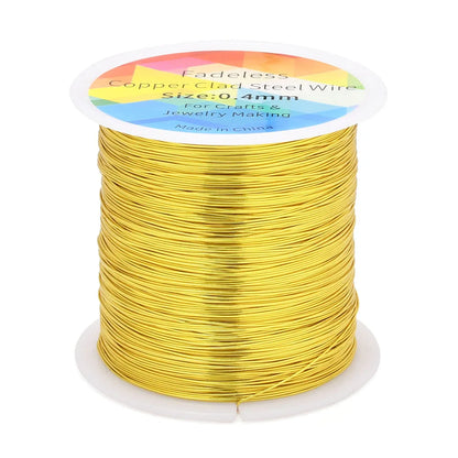 100m/328ft Fadeless Copper Clad Steel Wire Bendable Metal Sculpting Wire for Craft Floral Jewelry Making 0.3/0.4mm