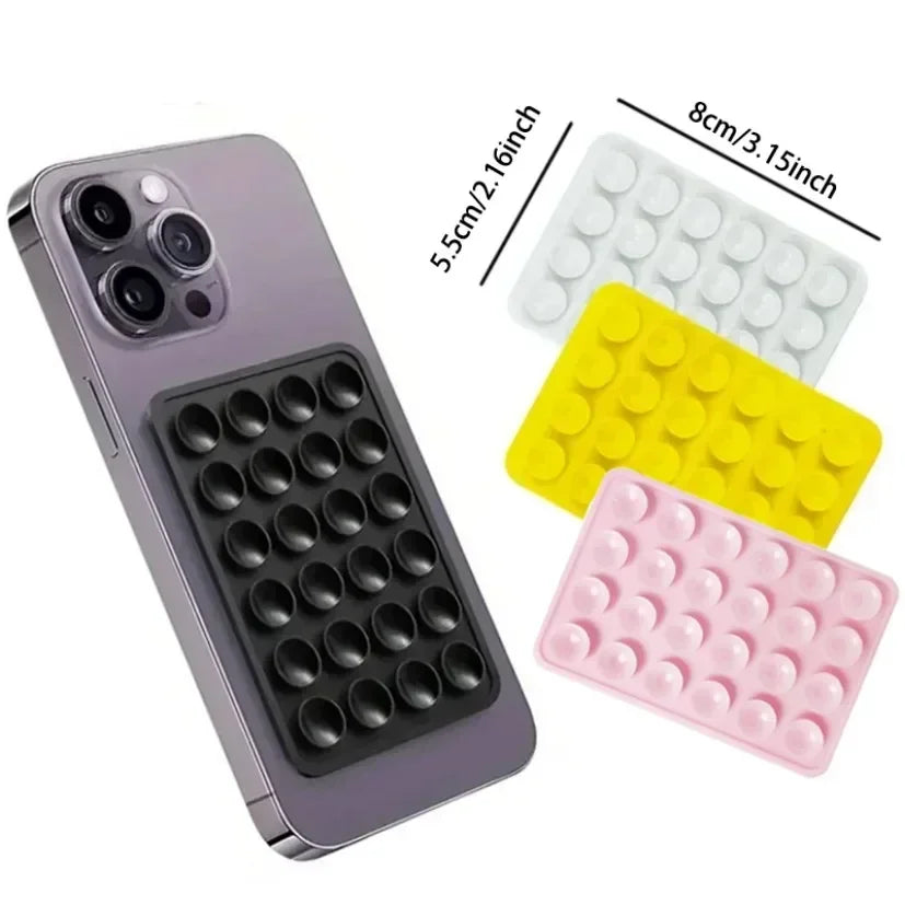 Silicone Suction Phone Holder Mat Multifunctional Suction Cup Wall Stand Square Anti-Slip Single-Sided Case Mount Back Sticke