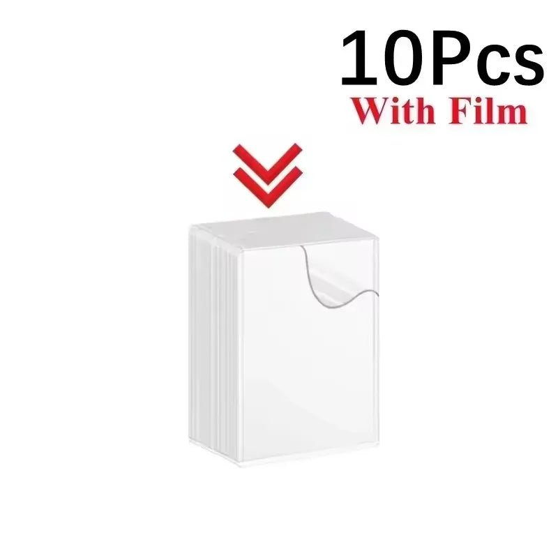 1/25/50Pcs Transparent Korean Kpop Card Sleeve with Protective Film Clear Card Holder Idol Photo Game Card Cover 35PT
