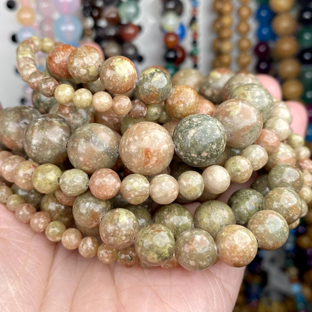 Natural Stone Beads 4 6 8 10mm Tiger Eye Lava Amazonite Turquoises Agates Jaspers Beads For Jewelry Making DIY Bracelet Neckl