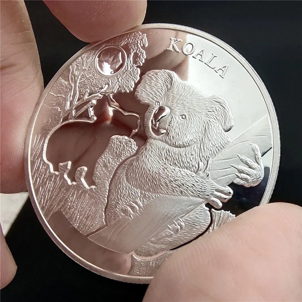 4cm Australia Souvenir Coins Koala Saltwater Crocodie Kangaroo Snake Animal Elizabeth Souvenir Gifts - KOALA