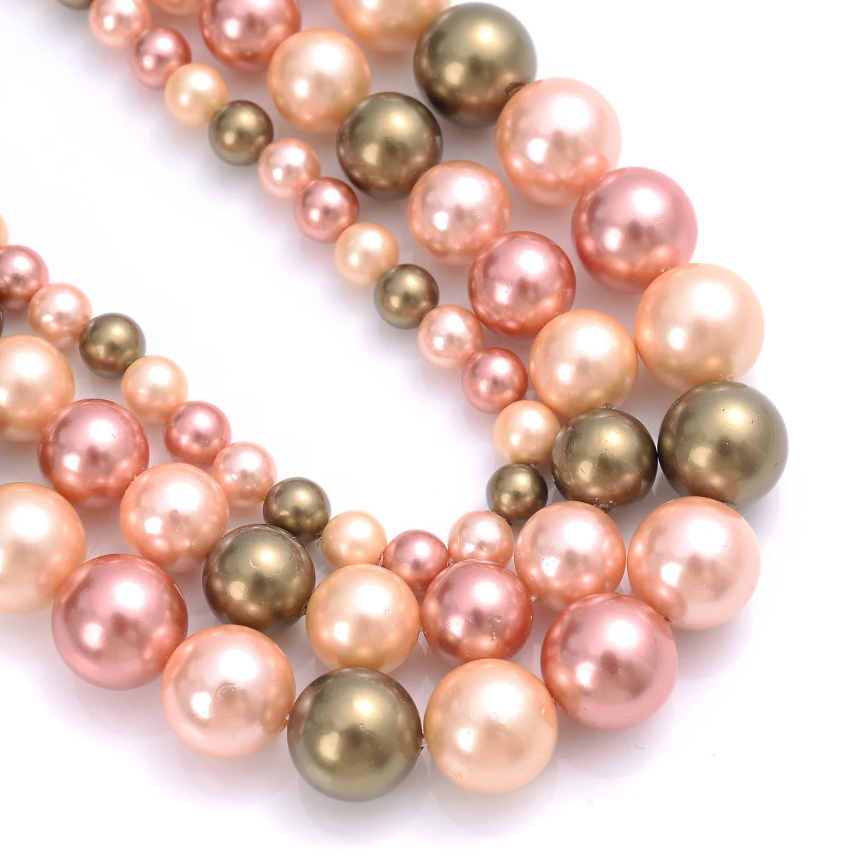 Natural Freshwater Shell Pearls Beads Round Loose Spacer Beads for Jewelry Making DIY Bracelet Necklace Accessories 4 6 8 10m