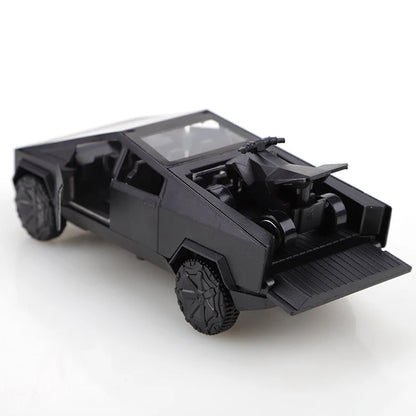 (Bagged) 1:36 Alloy Pickup CyberTruck Pull-Back Car Collection for Boys and Children, One Large and One Small vintage Toy Car