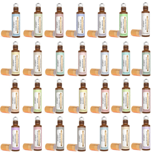 EUQEE 10ml Fragrance Oil Roll-On Long Lasting Scent La Vie Est Belle CHANCE Jadore Cotton Strawberry Mango for Diffuser Burne