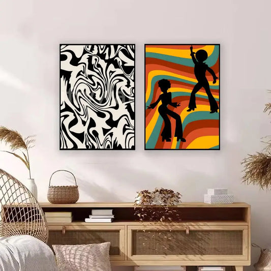 Art R-Retro Abstract Nourishing Soul Poster Premium Art Wall Decor, Simple Ornament for Living and Leisure Areas