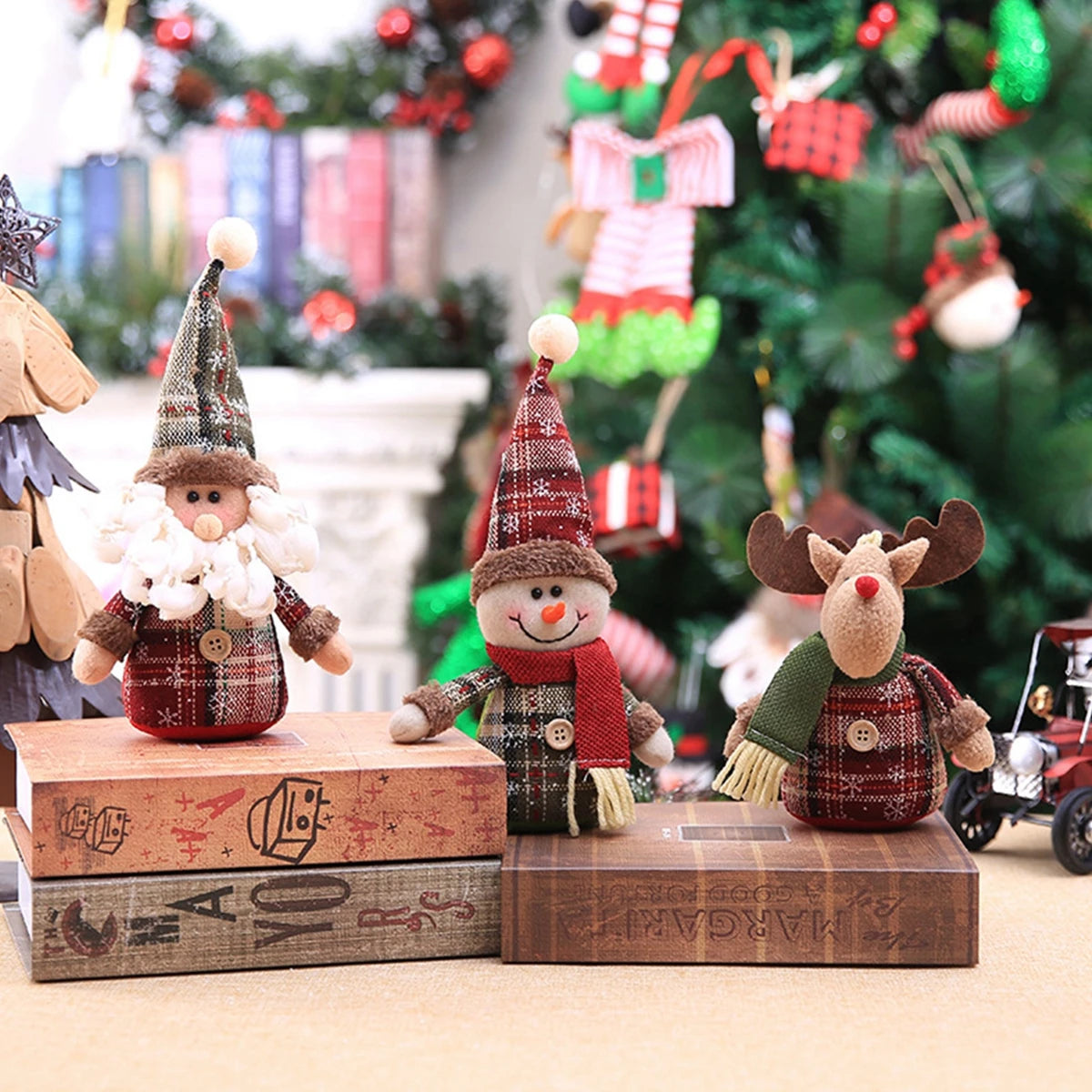 Santa Claus Doll Chirstmas Decorations Home 2025 Decor Table Elk Doll Christmas Ornaments Xmas Navidad Gifts Happy New Year 2