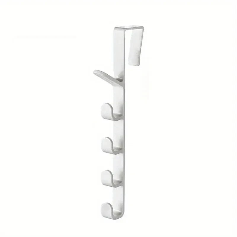 1pc Bedroom Door Hanger Clothes Hanging Rack Over The Door Plastic Home Storage Organization Hooks, Purse Holder For Bags Rai