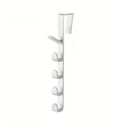 1pc Bedroom Door Hanger Clothes Hanging Rack Over The Door Plastic Home Storage Organization Hooks, Purse Holder For Bags Rai