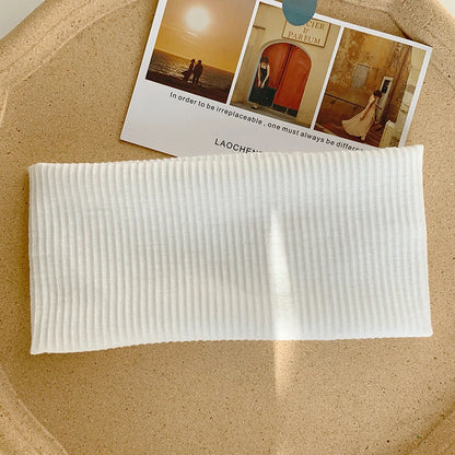 Women Solid Color Knitting Headband Elastic Vintage Yoga Sports Hairbands Gym Outdoor Sweat Absorbing Headwrap Hair Accessori