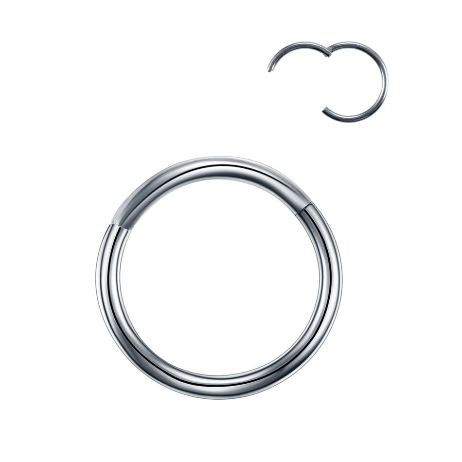 1PC Hinged Segment Nose Hoop Rings Women Surgical Steel Nose Rings Septum Clicker Ring Ear Daith Hoop Earring Piercing Jewelr