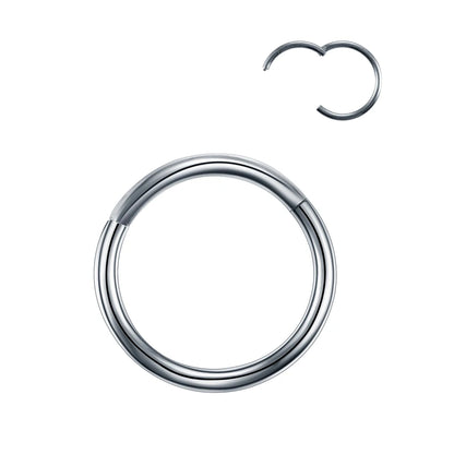 1PC Hinged Segment Nose Hoop Rings Women Surgical Steel Nose Rings Septum Clicker Ring Ear Daith Hoop Earring Piercing Jewelr