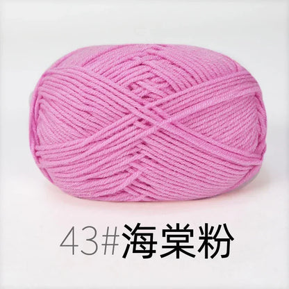 50g 4ply Milk Cotton Knitting Wool Yarn Needlework Dyed Lanas For Crochet Craft Sweater Hat Dolls Sewing Knitting Tools - 43