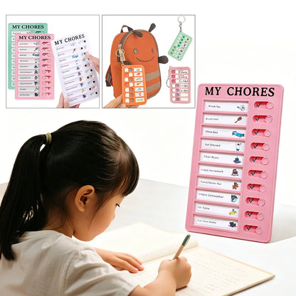 Reusable My Chores Checklist Task Board Daily Schedule Planner Memo Chore Chart Kid Responsibility Behavior Self Discipline C