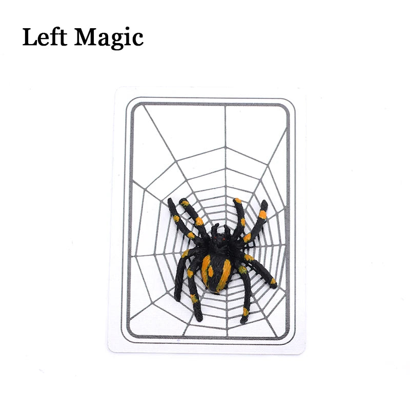 Spider And Net Magic Trick The Web Cards Toys Magician Gimmick Illusion Closed-Up Magia Props Halloween Gift East To Do
