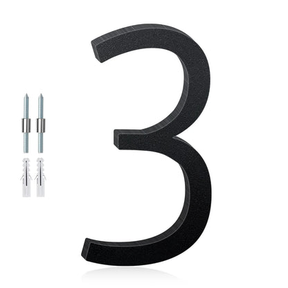 3-12inch Floating Aluminum House Numbers, Modern Metal House Address Numbers Letters, Aluminum Address Letters for Outside - 