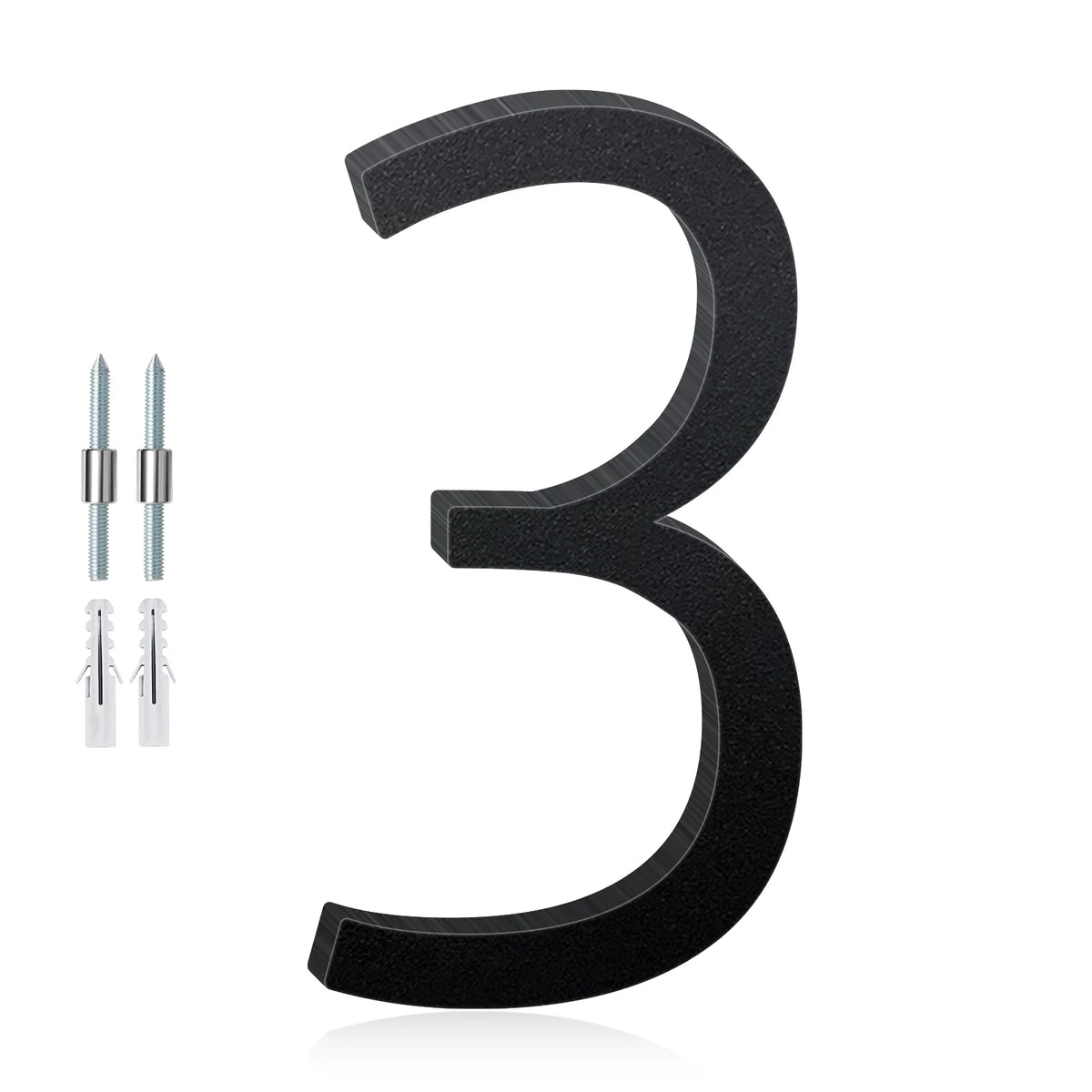 3-12inch Floating Aluminum House Numbers, Modern Metal House Address Numbers Letters, Aluminum Address Letters for Outside