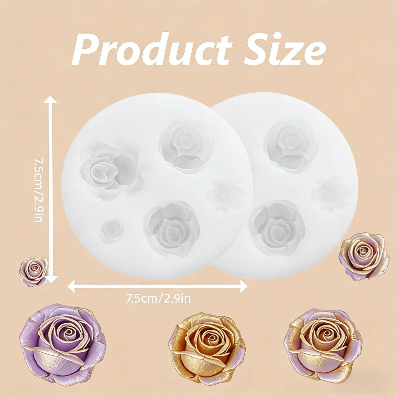 Lotus Flower Silicone Mold，For resin crafting - Suitable for candles、DIYCrafts、Valentine's Day、Mother's Day、Christmas Decorat