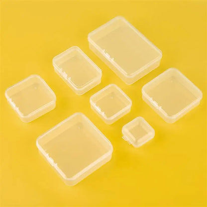 10pcs Plastic Box Rectangular Box Translucent Box Packing Box Storage Box Dustproof Solid Strong Jewelry Storage Case Contain